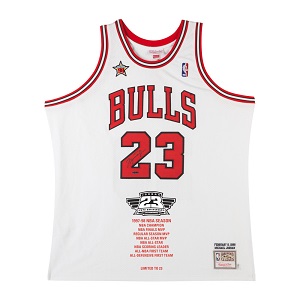 Michael Jordan Autographed & Embroidered 1998 NBA All-Star Game Chicago Bulls Mitchell & Ness Jersey 25th Anniversary